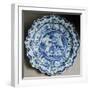 Plate Decorated with Figure of Knight, Ceramic-null-Framed Giclee Print