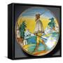 Plate Decorated with Figure of Young Man, Viterbo Manufacture, Lazio, Italy, 16th Century-null-Framed Stretched Canvas