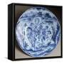 Plate Decorated with Figures of Knights and Knaves-null-Framed Stretched Canvas