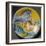 Plate Decorated with Horses, Circa 1610-null-Framed Giclee Print