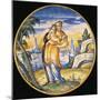 Plate Decorated with Madonna and Child and City in Background-null-Mounted Giclee Print