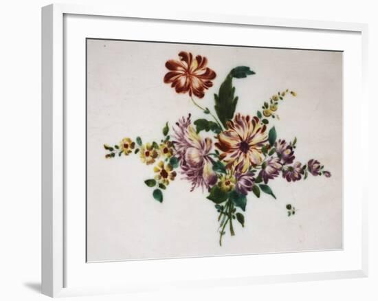 Plate Decorated with Nosegay, Ca 1780, Porcelain, Dottor Gioannetti Markings-null-Framed Giclee Print