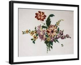 Plate Decorated with Nosegay, Ca 1780, Porcelain, Dottor Gioannetti Markings-null-Framed Giclee Print