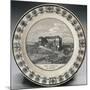 Plate Decorated with View, Earthenware, Transfer Print Decoration, Dortu Manufacture, Turin, Italy-null-Mounted Giclee Print