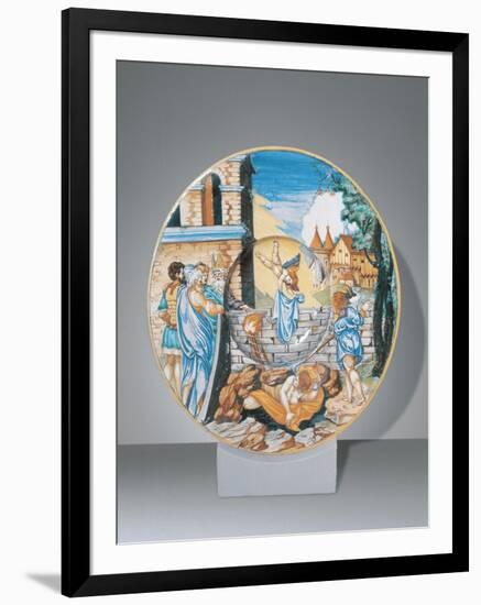 Plate Depicting Episode from Metamorphoses, 1540-Francis Xanto Avelli-Framed Giclee Print