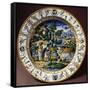 Plate Depicting Meeting Between Moses and Aaron Returning from Egypt-null-Framed Stretched Canvas