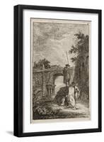 Plate Eight from Evenings in Rome, 1763-64-Hubert Robert-Framed Giclee Print