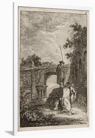 Plate Eight from Evenings in Rome, 1763-64-Hubert Robert-Framed Giclee Print