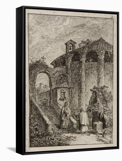 Plate Five from Evenings in Rome, 1763-64-Hubert Robert-Framed Stretched Canvas