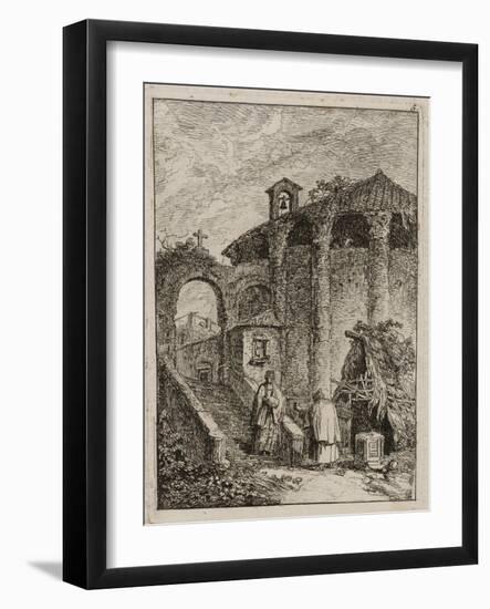 Plate Five from Evenings in Rome, 1763-64-Hubert Robert-Framed Giclee Print