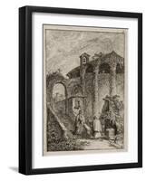 Plate Five from Evenings in Rome, 1763-64-Hubert Robert-Framed Giclee Print