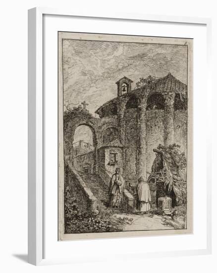 Plate Five from Evenings in Rome, 1763-64-Hubert Robert-Framed Giclee Print