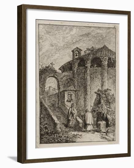 Plate Five from Evenings in Rome, 1763-64-Hubert Robert-Framed Giclee Print