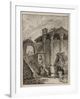 Plate Five from Evenings in Rome, 1763-64-Hubert Robert-Framed Giclee Print