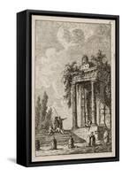 Plate Four from Evenings in Rome, 1763-64-Hubert Robert-Framed Stretched Canvas