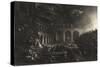 Plate from 'Illustrations to the Bible': Belshazzar's Feast-John Martin-Stretched Canvas