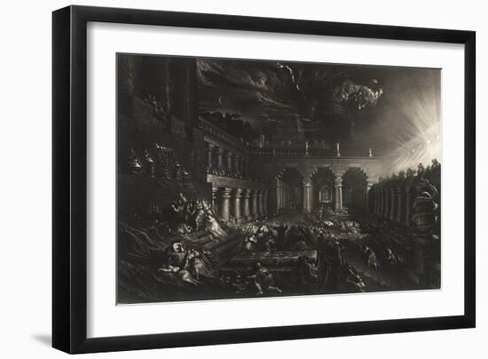 Plate from 'Illustrations to the Bible': Belshazzar's Feast-John Martin-Framed Giclee Print