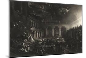 Plate from 'Illustrations to the Bible': Belshazzar's Feast-John Martin-Mounted Giclee Print