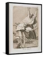 Plate from Los Caprichos, 1797-1798-Francisco de Goya-Framed Stretched Canvas