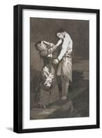 Plate from Los Caprichos, 1797-1798-Francisco de Goya-Framed Giclee Print