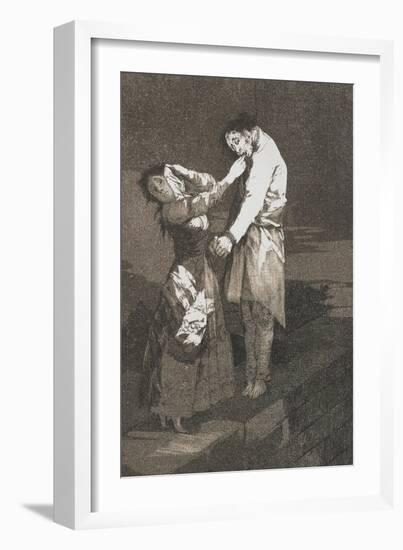 Plate from Los Caprichos, 1797-1798-Francisco de Goya-Framed Giclee Print