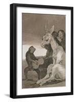 Plate from Los Caprichos, 1797-1798-Francisco de Goya-Framed Giclee Print