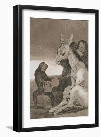 Plate from Los Caprichos, 1797-1798-Francisco de Goya-Framed Giclee Print