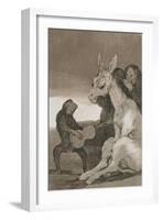 Plate from Los Caprichos, 1797-1798-Francisco de Goya-Framed Giclee Print