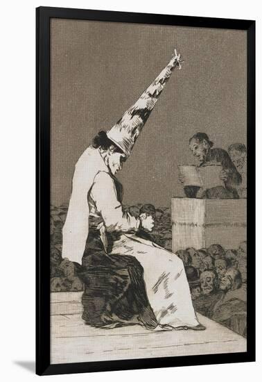 Plate from Los Caprichos, 1797-1798-Francisco de Goya-Framed Giclee Print