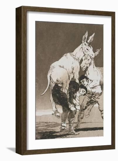 Plate from Los Caprichos, 1797-1798-Francisco de Goya-Framed Giclee Print