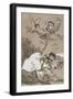 Plate from Los Caprichos, 1797-1798-Francisco de Goya-Framed Giclee Print