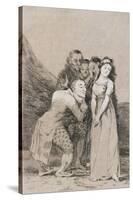 Plate from Los Caprichos, 1797-1798-Francisco de Goya-Stretched Canvas