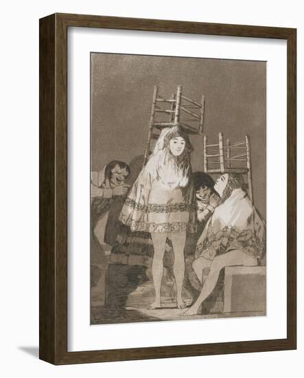 Plate from Los Caprichos, 1797-1798-Francisco de Goya-Framed Giclee Print