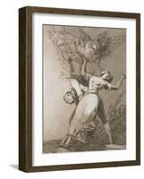 Plate from Los Caprichos, 1797-1798-Francisco de Goya-Framed Giclee Print