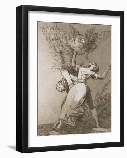 Plate from Los Caprichos, 1797-1798-Francisco de Goya-Framed Giclee Print