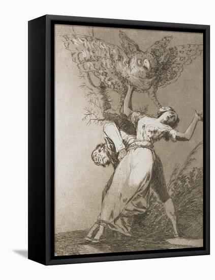 Plate from Los Caprichos, 1797-1798-Francisco de Goya-Framed Stretched Canvas