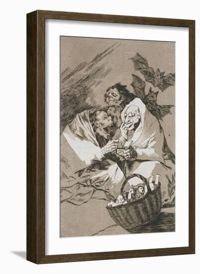 Plate from Los Caprichos, 1797-1798-Francisco de Goya-Framed Giclee Print