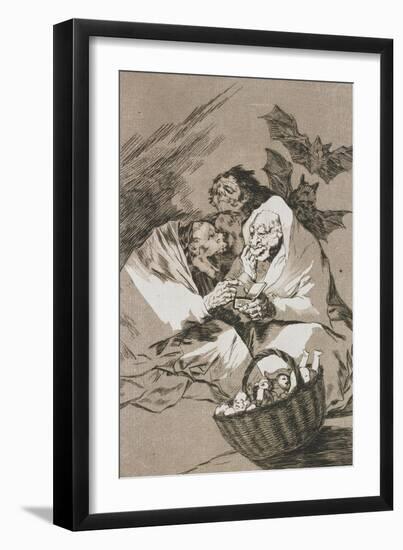 Plate from Los Caprichos, 1797-1798-Francisco de Goya-Framed Premium Giclee Print