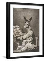 Plate from Los Caprichos [As Far Back as His Grandfather], 1797-1798-Francisco de Goya-Framed Giclee Print