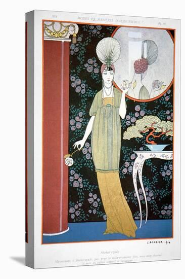 Plate from 'Modes Et Manieres' 1914 (Colour Litho)-Georges Barbier-Stretched Canvas