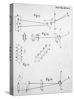 Plate from Opticks, by Isaac Newton, Showing the Splitting of Light Through Prisms, 1704-null-Stretched Canvas