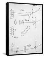 Plate from Opticks, by Isaac Newton, Showing the Splitting of Light Through Prisms, 1704-null-Framed Stretched Canvas