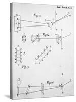 Plate from Opticks, by Isaac Newton, Showing the Splitting of Light Through Prisms, 1704-null-Stretched Canvas