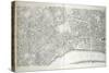 Plate from 'Plan of the Cities of London and Westminster the Borough of Southwark-Richard Horwood-Stretched Canvas