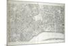 Plate from 'Plan of the Cities of London and Westminster the Borough of Southwark-Richard Horwood-Mounted Giclee Print