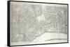 Plate from 'Plan of the Cities of London and Westminster the Borough of Southwark-Richard Horwood-Framed Stretched Canvas