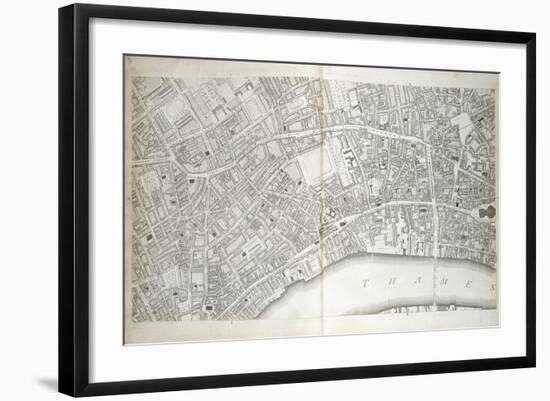 Plate from 'Plan of the Cities of London and Westminster the Borough of Southwark-Richard Horwood-Framed Giclee Print