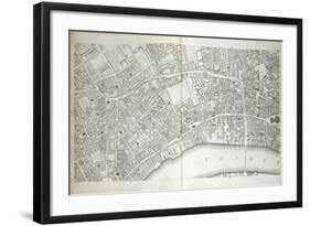 Plate from 'Plan of the Cities of London and Westminster the Borough of Southwark-Richard Horwood-Framed Giclee Print