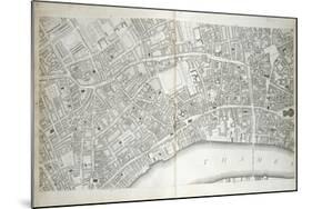 Plate from 'Plan of the Cities of London and Westminster the Borough of Southwark-Richard Horwood-Mounted Giclee Print