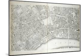 Plate from 'Plan of the Cities of London and Westminster the Borough of Southwark-Richard Horwood-Mounted Giclee Print